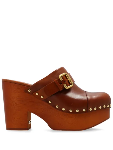 Chloé 120mm Jeanette mules Brown CHC24A02TLT