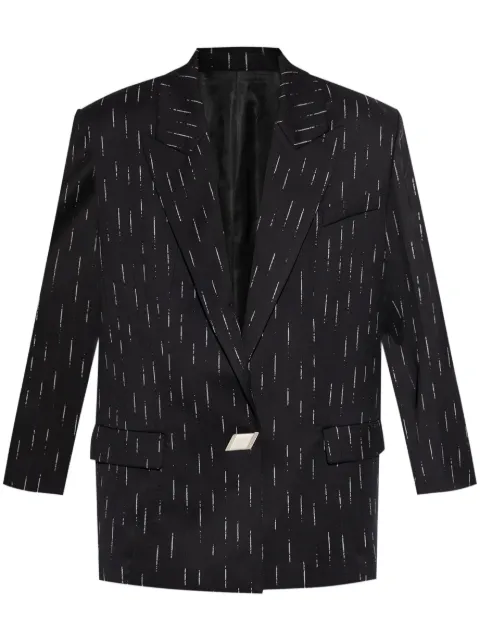 The Attico single-button wool-blend blazer Black 248WCG65W054