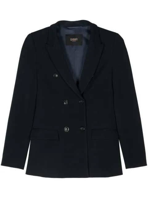 Seventy double-breasted knitted blazer Blue GI073679580021