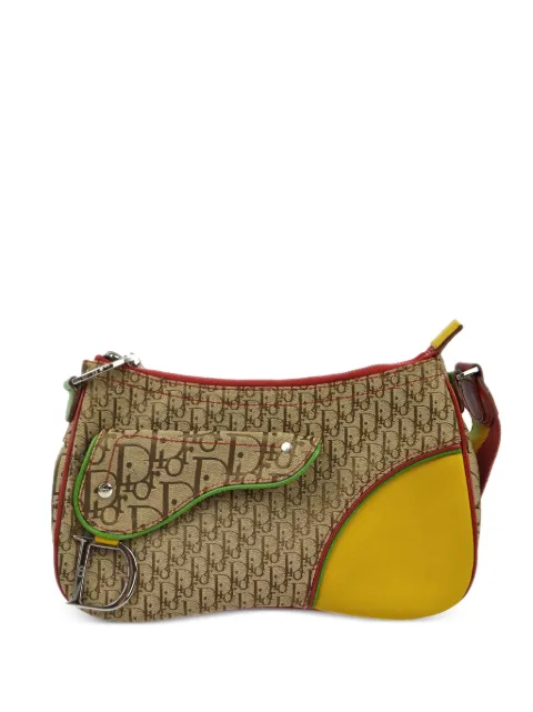 Christian Dior Pre-Owned 2004 Rasta-Color Trotter Saddle shoulder bag Brown 08RU0034