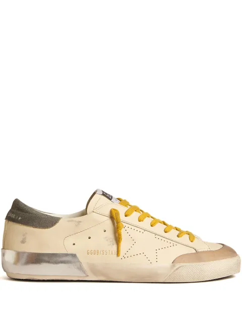 Golden Goose Super-Star Penstar perforated star leather sneakers Neutrals GMF00172F006024