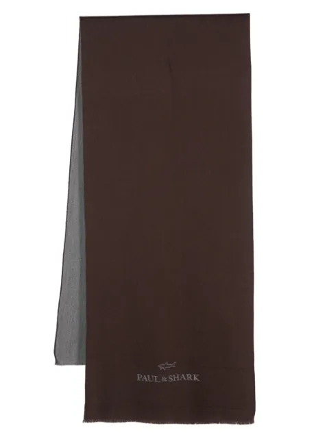Paul & Shark logo-jacquard scarf Brown 14317006