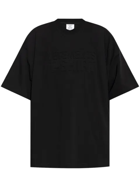 VETEMENTS logo-embossed T-shirt Black UA65TR370B
