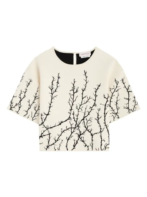Alexander McQueen Thorn Branches top Neutrals 798371Q1BAU