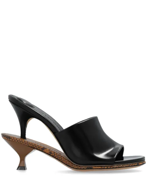 Jacquemus 110mm Le Doubles mules Black 243FO1604308