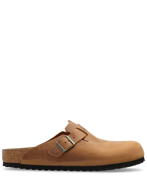 Birkenstock Boston leather slippers Brown 1028179