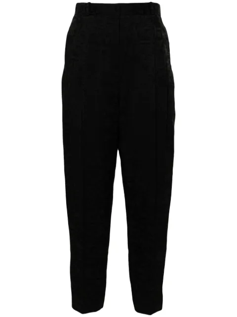 Elisabetta Franchi logo-jacquard trousers Black PA01346E2