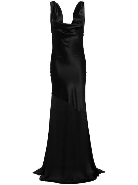 Kiki de Montparnasse deep cowl dress Black F242DR069