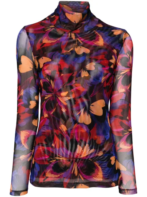 Johnny Was Eclipse Blooms top Purple L17023O
