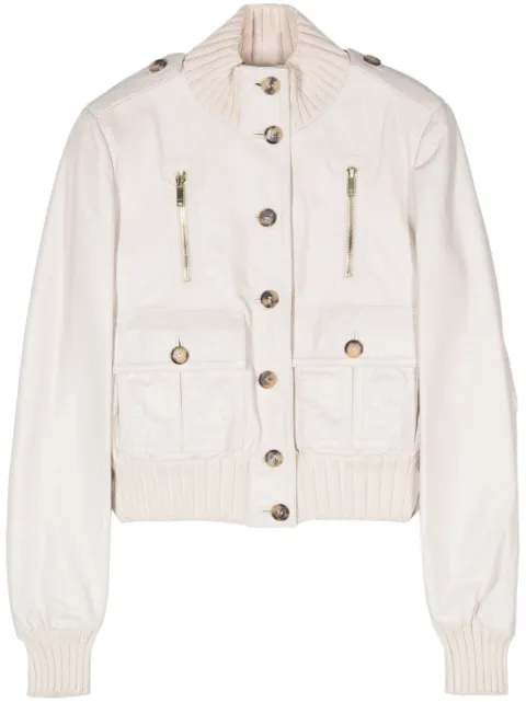 Gucci Pre-Owned 2000s leather jacket White GUC900DP