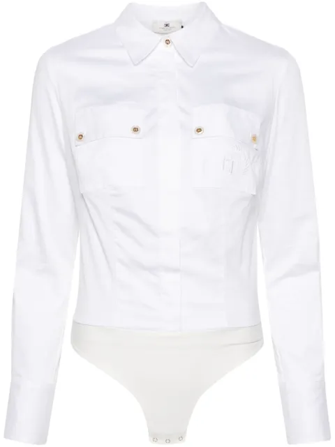 Elisabetta Franchi embroidered-logo body White CB00246E2