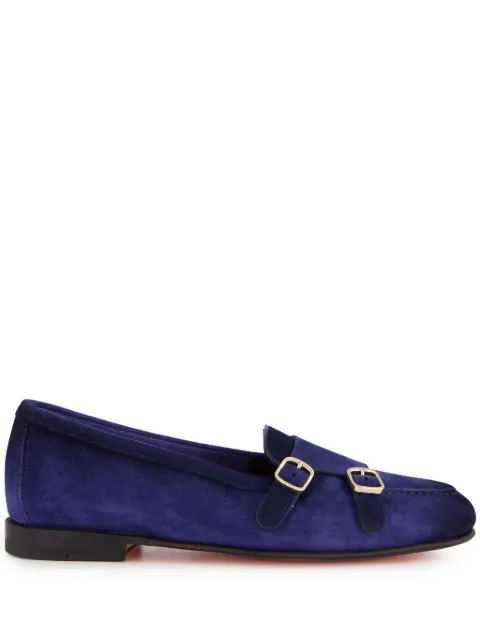 Santoni double-buckled moccasins Blue WUNY710009SA4SLHOU57