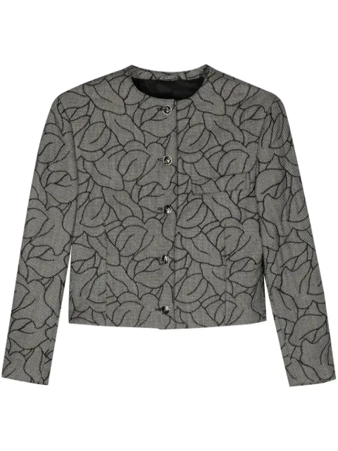 Versace Pre-Owned 1980's embroidered wool jacket Grey VER420DN