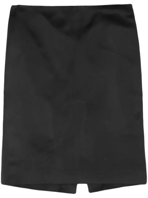 Prada Pre-Owned 2010's twill pencil skirt Black PRA250DF