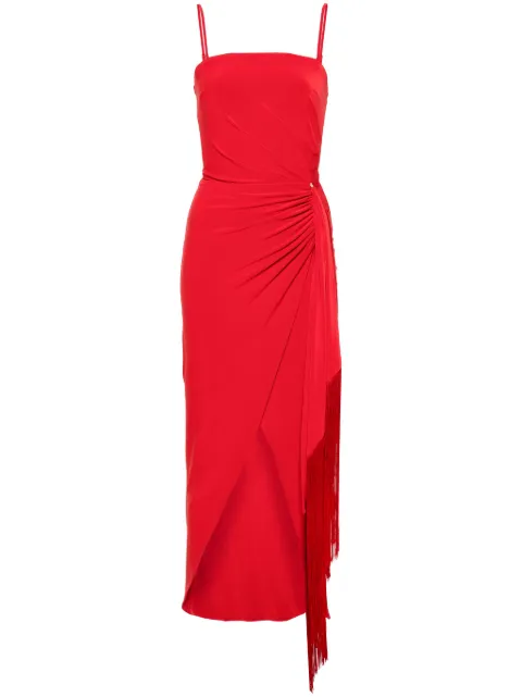 NISSA fringe-detail maxi dress Red RS15557