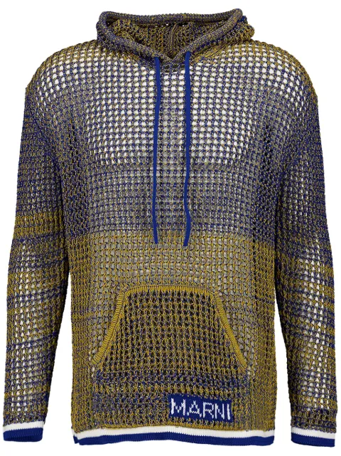 Marni two-tone hoodie Blue GCMG0389Q0UFCB28