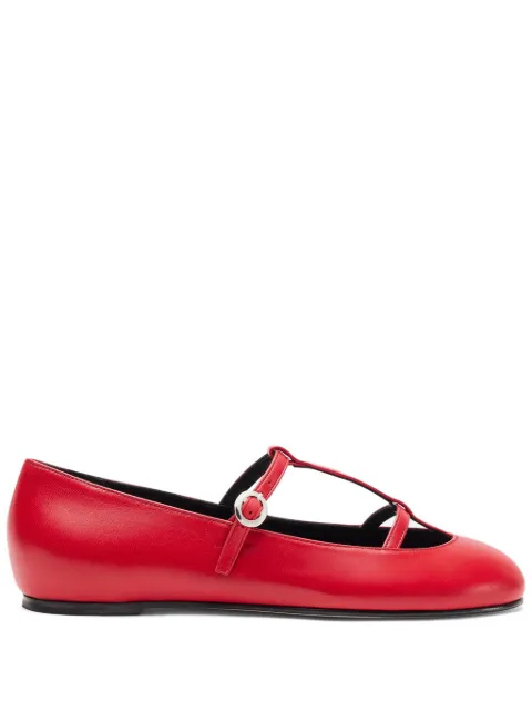 Scarosso Linda I leather ballerina shoes Red LINDAIBALLREDCALF