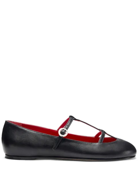 Scarosso Linda I leather ballerina shoes Black LINDAIBALLBLACALF