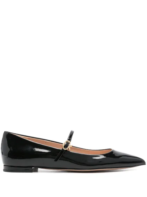 Gianvito Rossi Ribbon Jane ballerina shoes Black G2216205RICVER