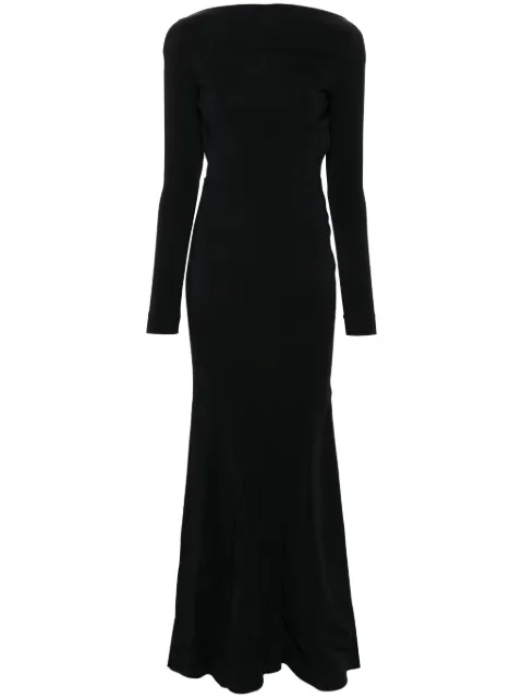 Mugler backless crepe gown Black 24F1RO1622470