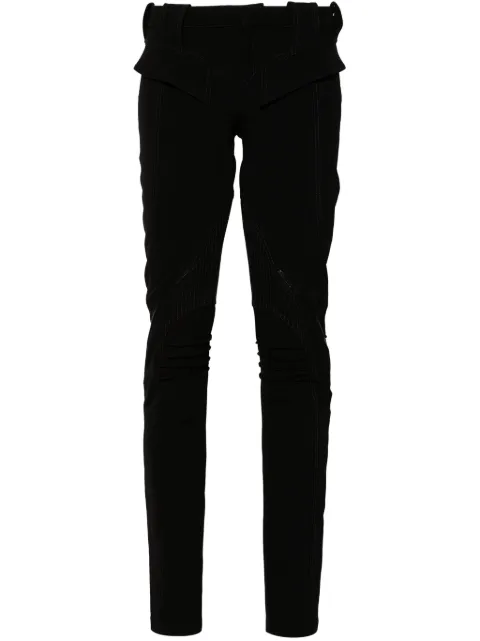 Mugler zipped scuba trousers Black 24F1PA0459867