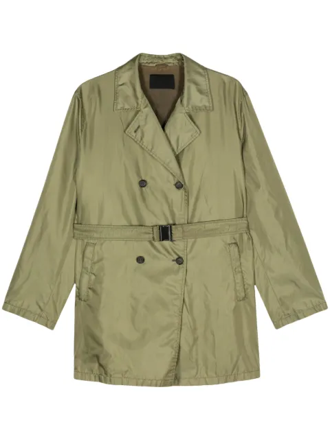Prada Pre-Owned 2000s double-breasted trench coat Green PRA740DB
