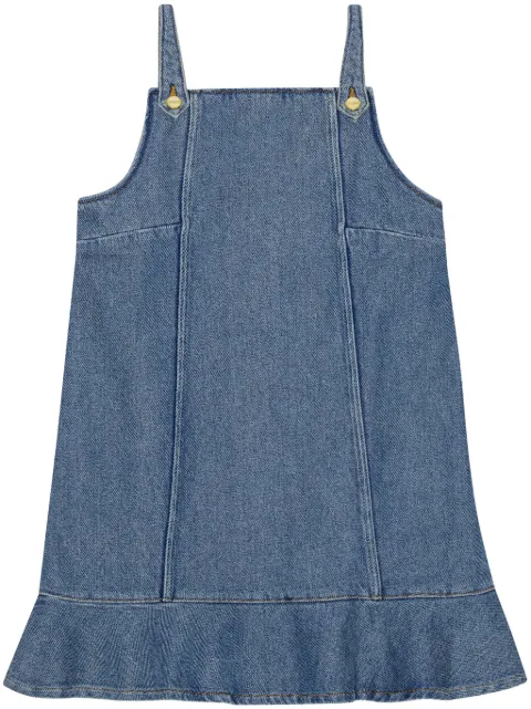 GANNI flared-hem denim mini dress Blue J1584
