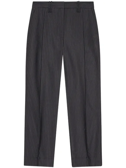 GANNI pleated pinstripe trousers Grey F9485