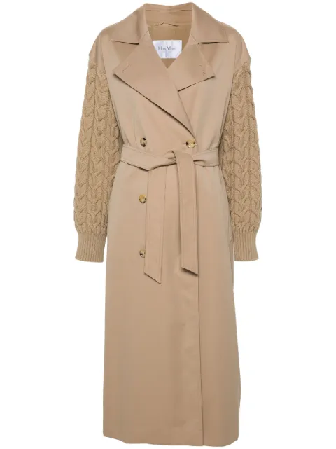 Max Mara water-repellent gabardine trench coat Brown 2421126011600