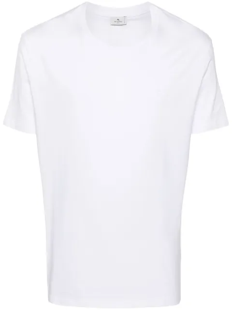 ETRO Pegaso-embroidered cotton T-shirt White MRMA0002AJ262