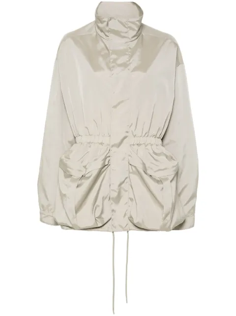 WARDROBE.NYC drawstring zip-up parka Neutrals W4025R06