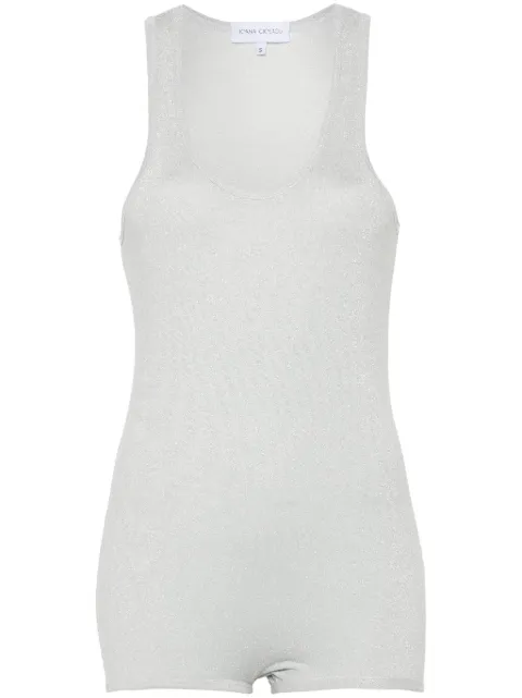 Ioana Ciolacu metallic-thread bodysuit Grey ID24BD03