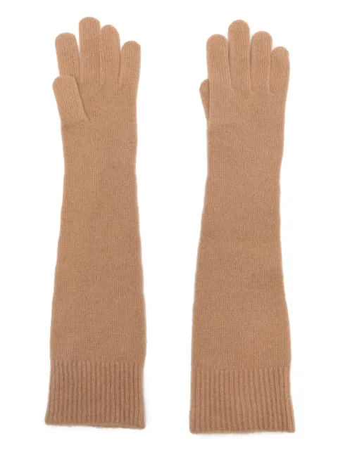 TOTEME ribbed gloves Neutrals 244WSG0009YA0004033