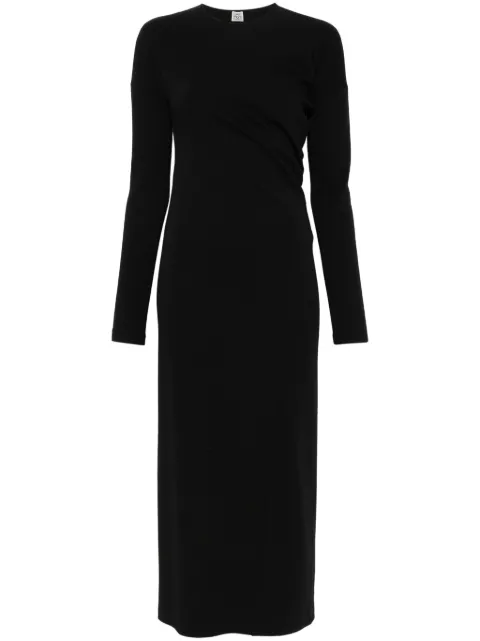 TOTEME twisted midi dress Black 244WRD824FB0294001