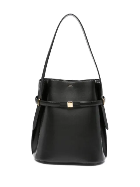 TOTEME Belted leather bucket bag Black 244WAL0048LE0025001