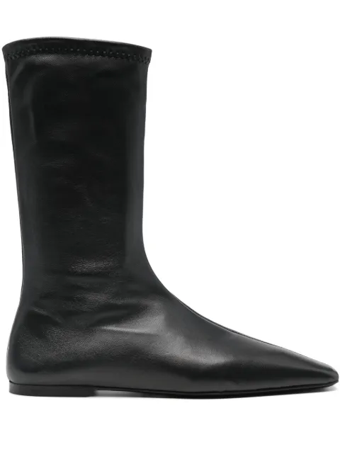 TOTEME leather sock boots Black 244WAS0160LE0089001