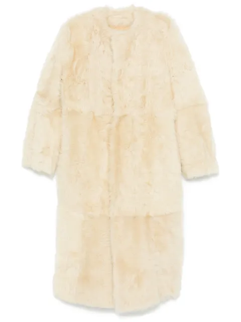 TOTEME silky shearling coat Neutrals 244WRO0158LE0041242