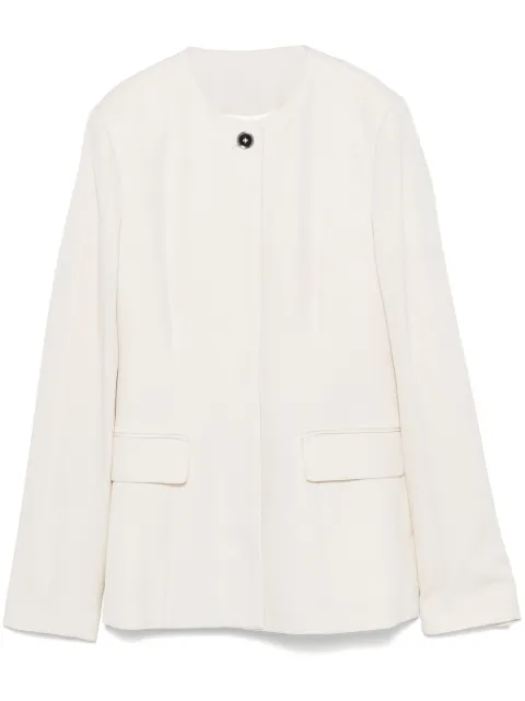 TOTEME collarless cinched jacket White 244WRO0145FB0315116