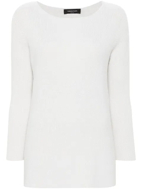 Fabiana Filippi lurex-detail sweater White MAD214F073I9620000