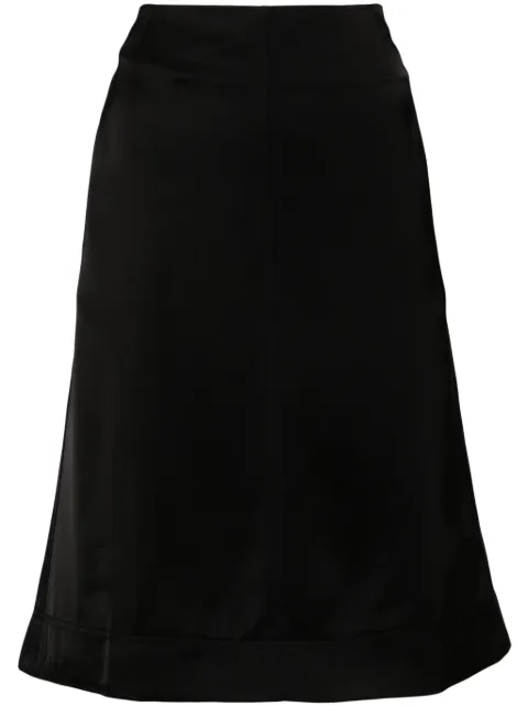 TOTEME panelled satin midi skirt Black 244WRB0227FB0208001