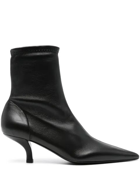 TOTEME 55mm The Heeled sock boots Black 244WAS0161LE0089001