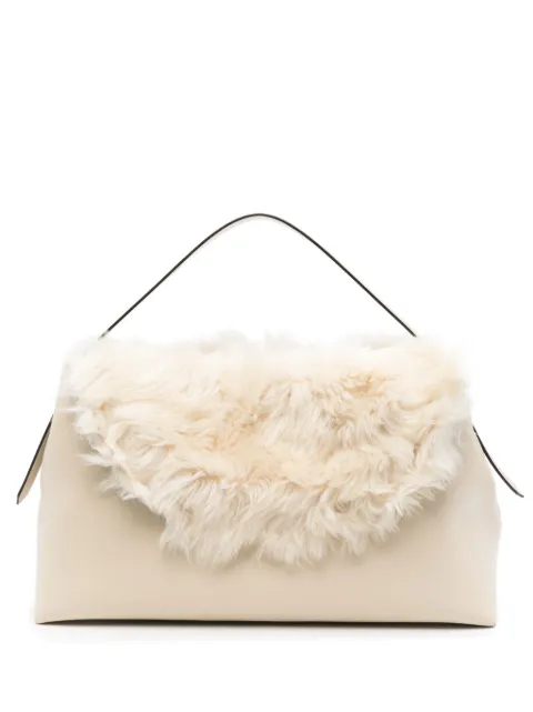 TOTEME shearling tote bag White 244WAL0054LE0084116