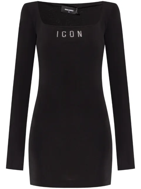 DSQUARED2 logo-print mini dress Black S80CT0043S24588