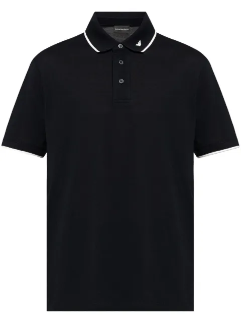 Emporio Armani logo embroidered polo shirt Blue 6D1F651JTKZ