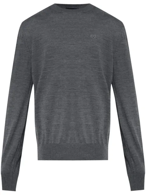 DSQUARED2 logo-embroidered jumper Grey S74HA1442S18310