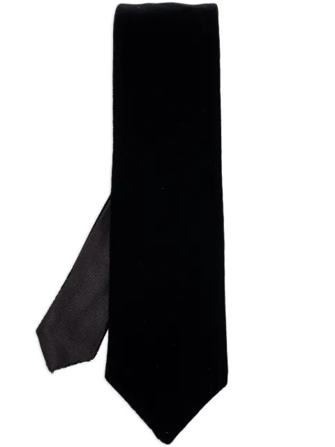 Giorgio Armani velvet-effect tie Black 3600881A997