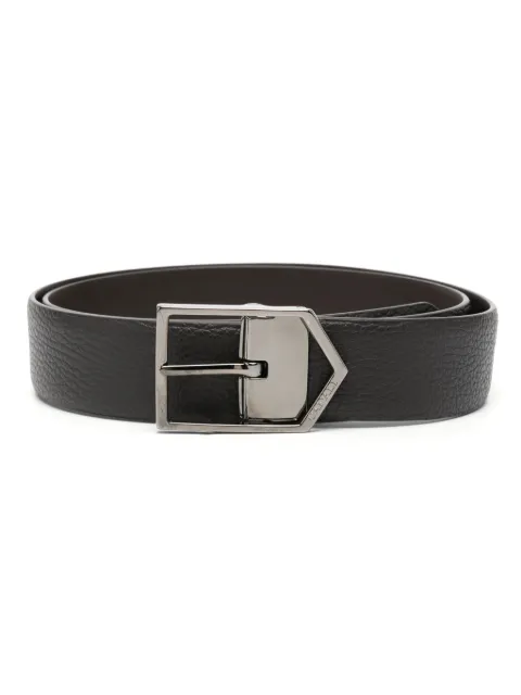 Canali tumbled leather belt Brown 50C