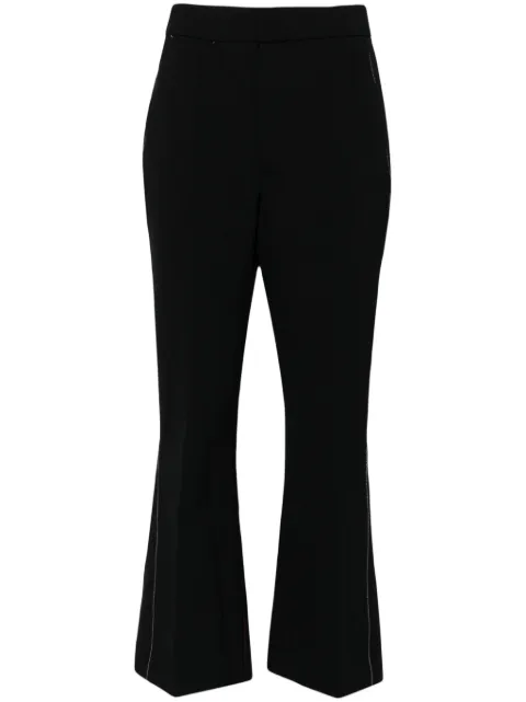 Victoria Beckham contrast-stitching flared trousers Black 1324WTR005599A