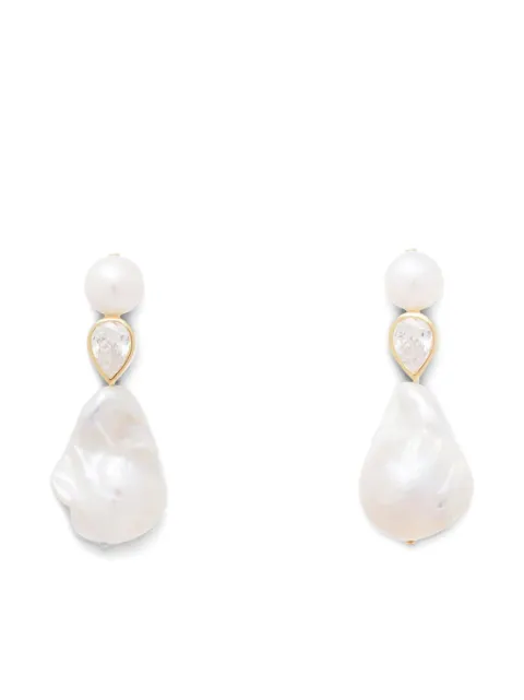 Completedworks pearl-embellished drop earrings White P56PULP