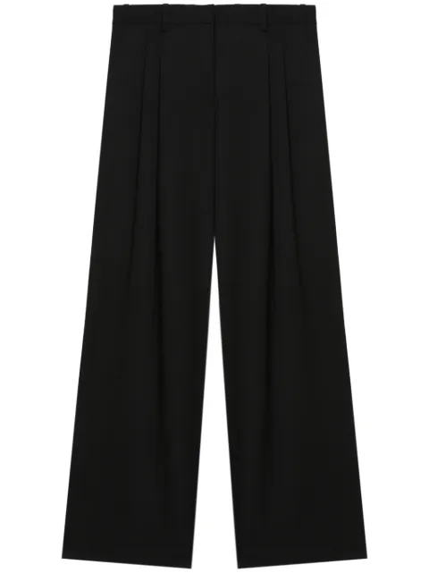 Helmut Lang pleat detailing tailored trousers Black O04HW201